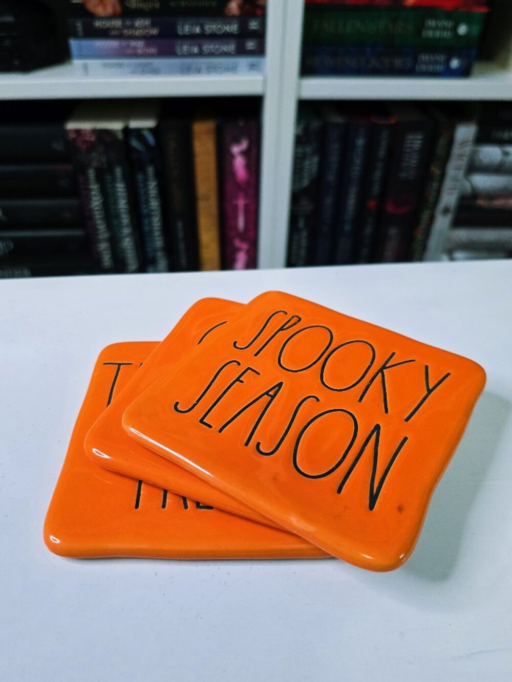 Rae Dunn Halloween coasters - 3 piece - Picture 2 of 5